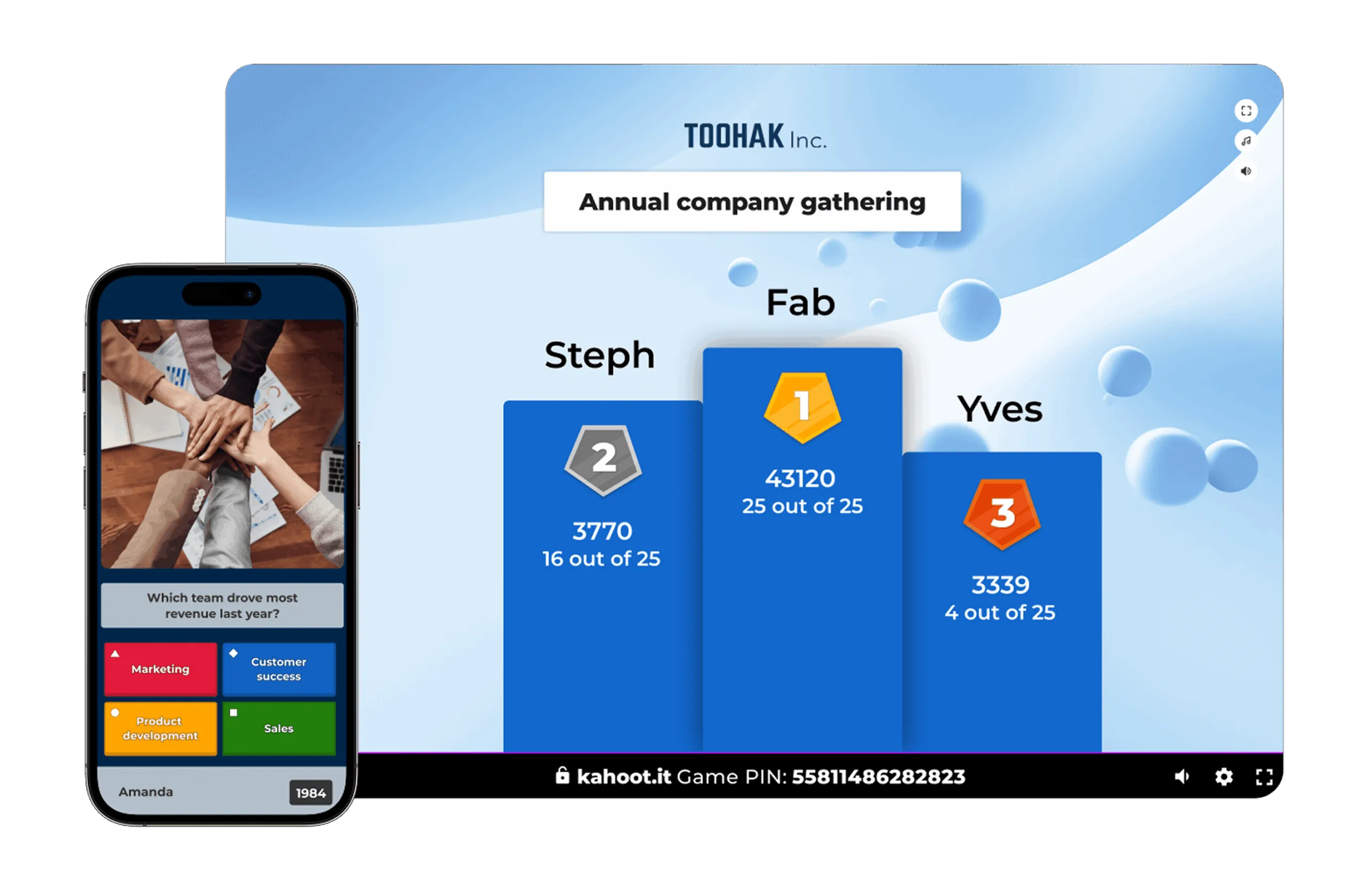 Display Kahoot! for at Work