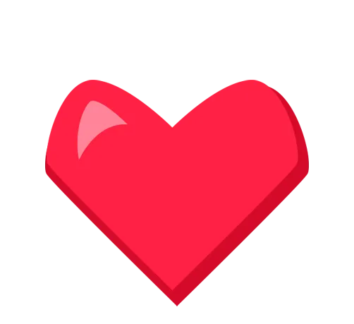 Red cartoon heart