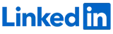 Blue LinkedIn logo