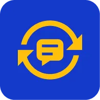 Yellow message refresh icon on blue background, representing recurring feedback or pulse surveys in Kahoot